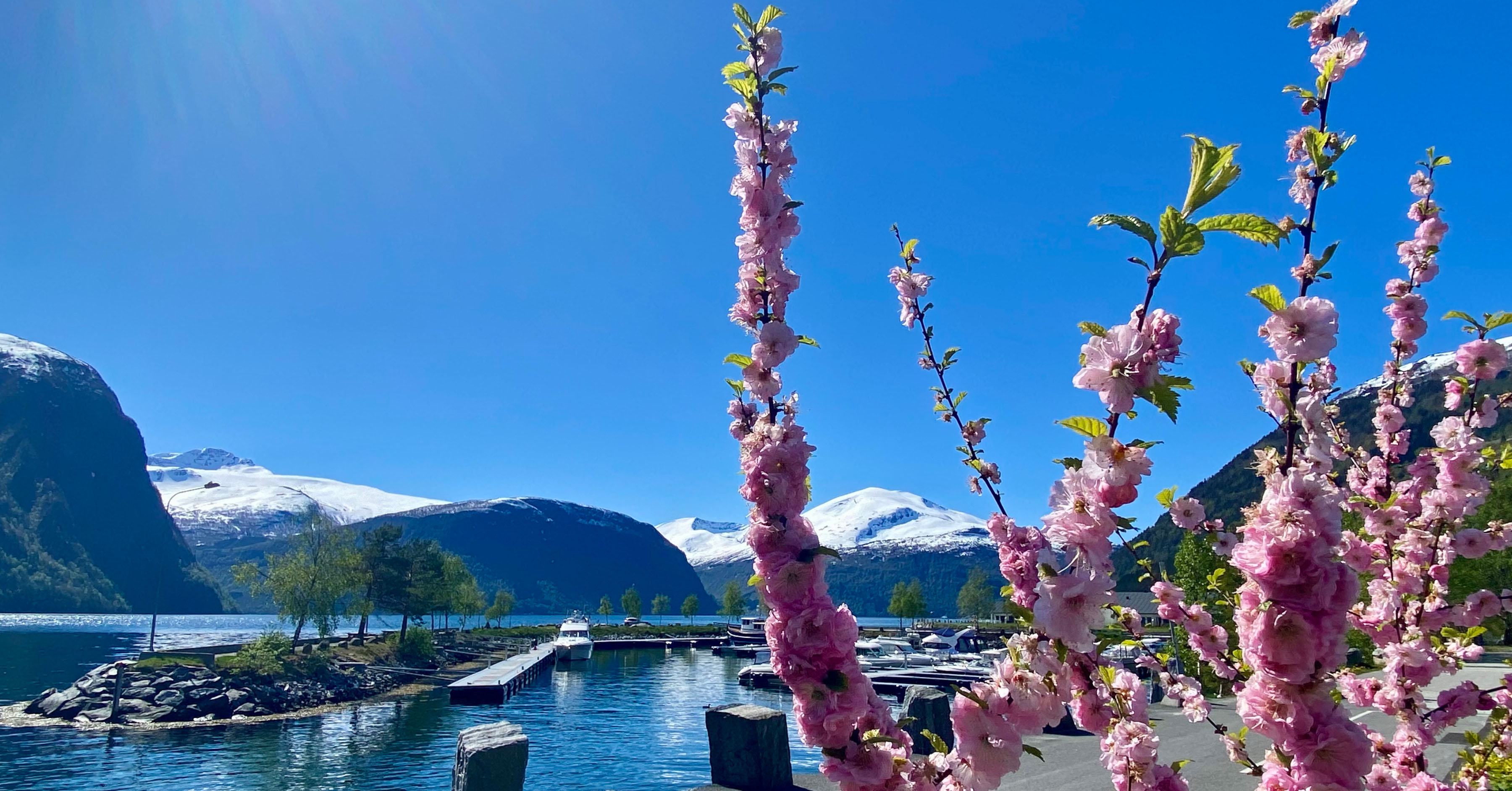 Fjord kommune har fire flotte årstider med store kontrastar. Våren byr på fruktblomstring og båtliv ved fjorden medan vinteren ikkje har sleppt heilt taket i fjellet.
